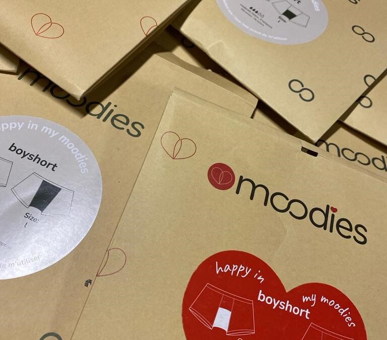 Moodies doneert menstruatie&shy;ondergoed!