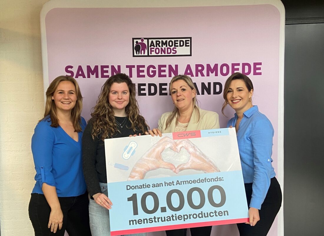 Armoedefonds ontvangt 10.000 menstruatieproducten van CWS