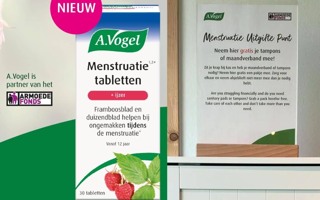 Armoedefonds & A. Vogel samen tegen menstruatiearmoede