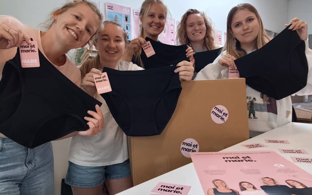 Mooi van Moi et Marie : donatie van 140 stuks menstruatieondergoed